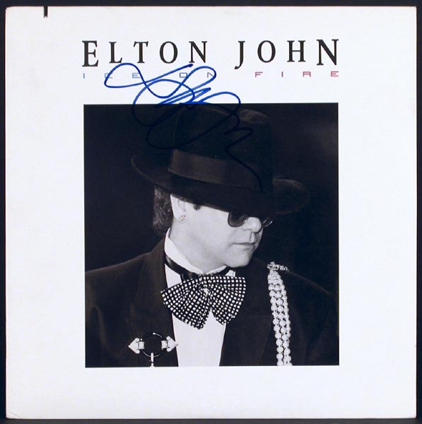  Elton John Signed Ice on Fire Album