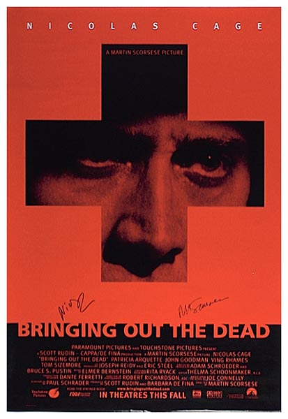 Nicolas Cage & Martin Scorcese Bringing Out The Dead Signed Original Movie Poster