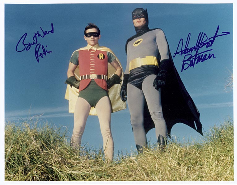 Batman & Robin Signed Color Photograph