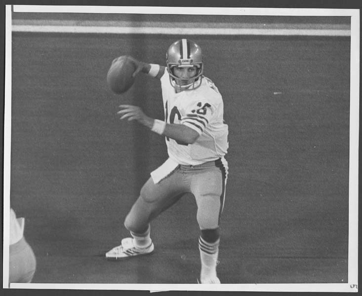 Joe Montana Super Bowl XVI Original Wire Photograph