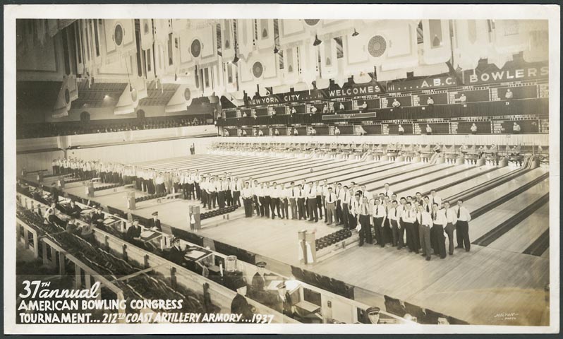1937 Annual Bowling Congress Tournament Original Photograph and Postcard