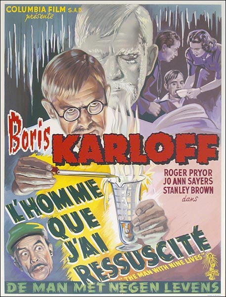 Boris Karloff The Man With Nine Lives Original Movie Poster