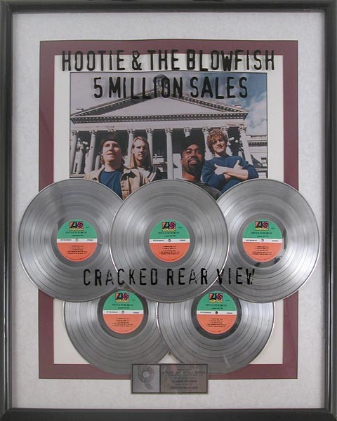 Hootie & The Blowfish RIAA Silver Record Award Display for Cracked Rear View