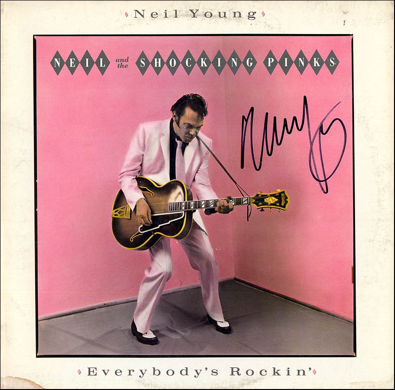 Neil Young Vintage Signed Everybody's Rockin' Album