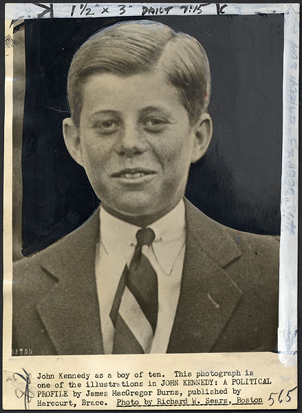 John F. Kennedy Childhood Original Wire Photograph