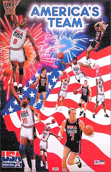 U.S.A. Olympic Basketball Dream Team Original Poster