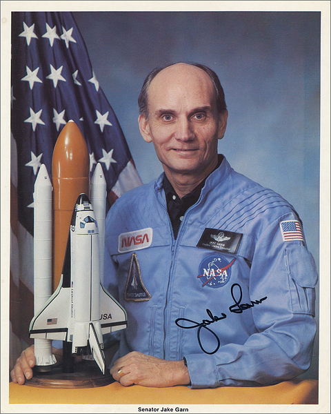 Senator Jake Garn Signed Official NASA Photograph