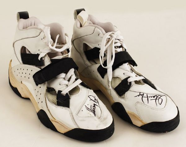 Stacey Augmon Signed Game Worn Basketball Shoes