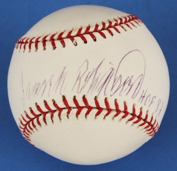 Frank Robinson Signed and Inscribed Official Major League Baseball