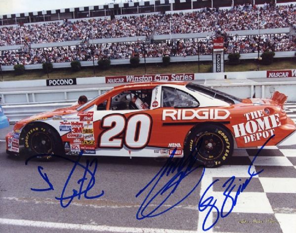 SOLD  Tony Stewart & Joe Gibbs Signed NASCAR Photograph