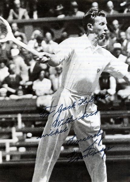 Don Budge Signed and Inscribed Magazine Photograph