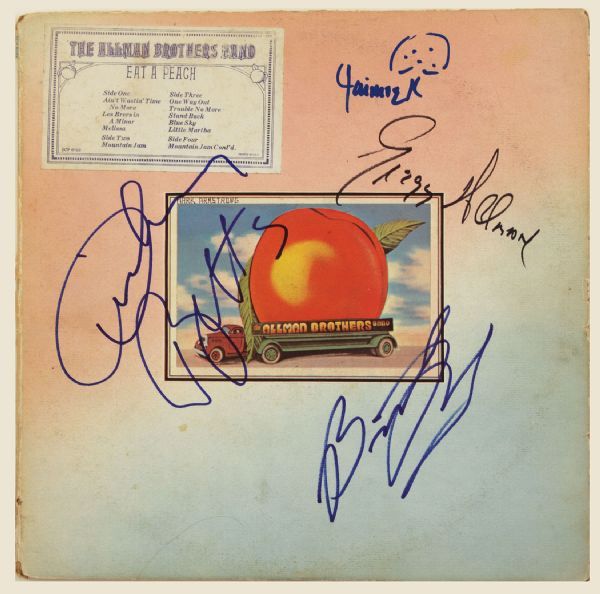Allman Brothers Band Signed Eat A Peach Album