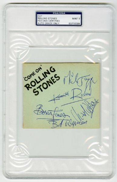Magnificent Rolling Stones Vintage Signature Set Graded MINT 