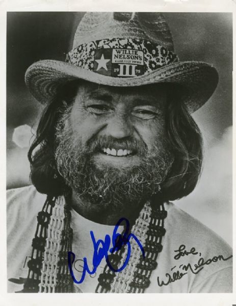 Willie Nelson Signed Photograph