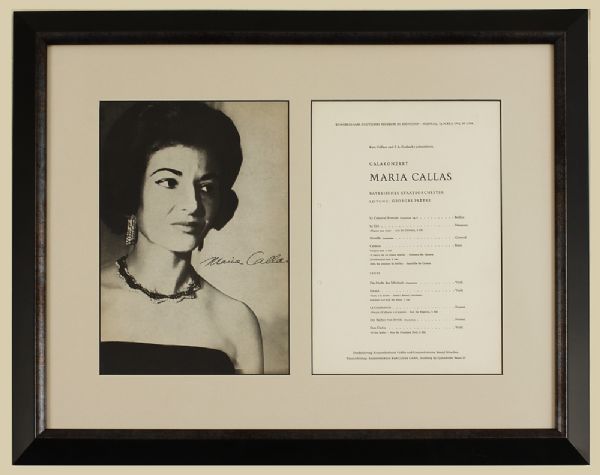 Maria Callas Signed 1962 Opera Program From Hamburg Performance