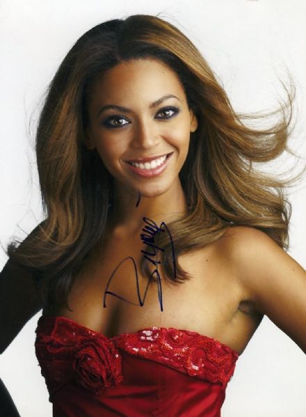 Beyonce Signed Photograph c. 1990's (Rare Full Signature)
