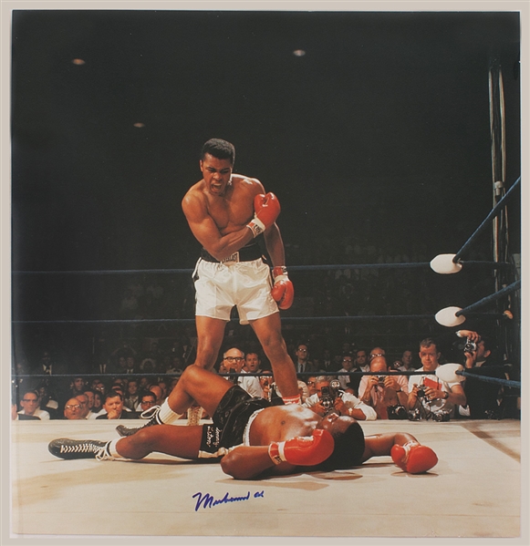 SOLD Original Clay vs. Liston II Leifer Photo (20 X 20) Vintage Signed by Muhammad Ali