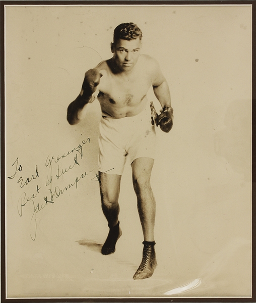 Jack Dempsey Vintage Signed and Inscribed Photograph