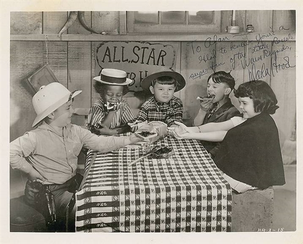 Darla Hood Signed and Inscribed Our Gang Original Photograph