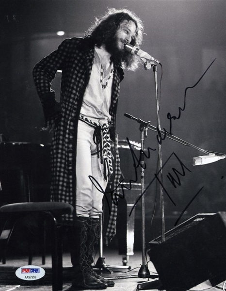Ian Anderson Signed & Inscribed “Tull” Photograph