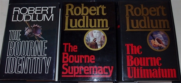 Robert Ludlum Signed “The Bourne Trilogy” Series of 3 Books 