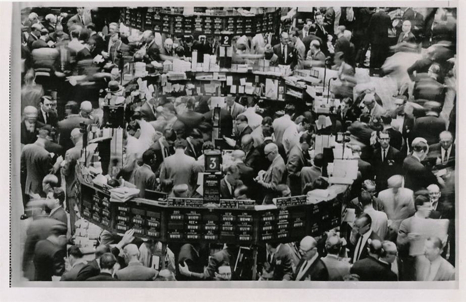 1966 New York Stock Exchange Original Photograph Trading Floor View