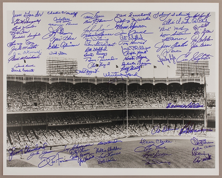 New York Yankees Oversize Stadium Photograph Signed by 77