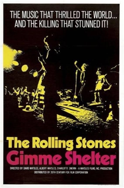 The Rolling Stones Gimme Shelter 1970 Original Movie Poster (27 X 41) 