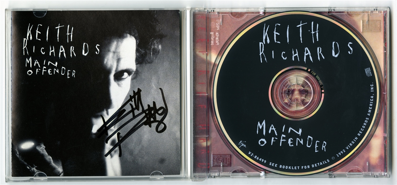 Keith Richards Signed Main Offender CD