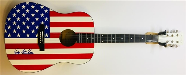 Don McLean Signed “American Flag” Guitar