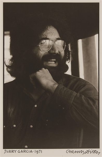 Jerry Garcia Photograph Signed by Photographer Henry Diltz