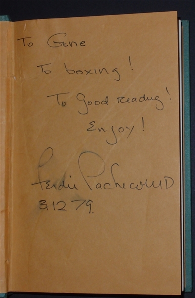 Ferdie Pacheco Signed & Inscribed Fight Doctor Book