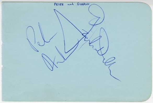 Peter and Gordon Peter Asher & Gordon Waller Autographs