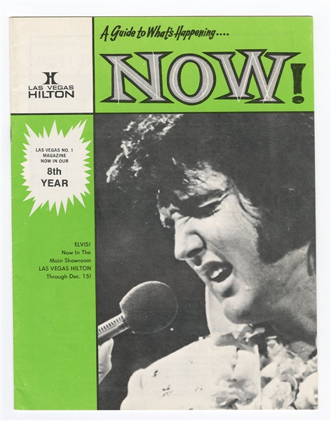 Elvis Presley Original 1975 Las Vegas Hilton What's Happening Now Magazine