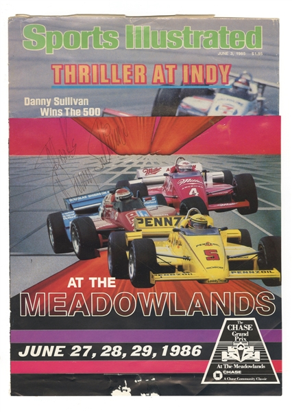Danny Sullivan Signed 1986 Chase Grand Prix Advertisment Cutout