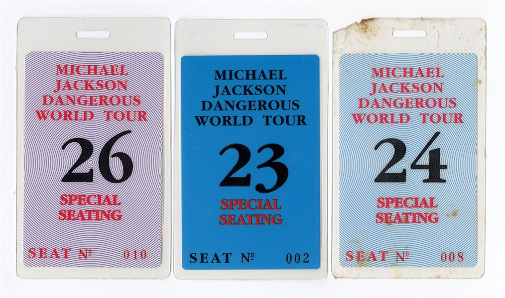 Michael Jackson's Personally Owned Dangerous World Tour Special Seating Laminates (3)